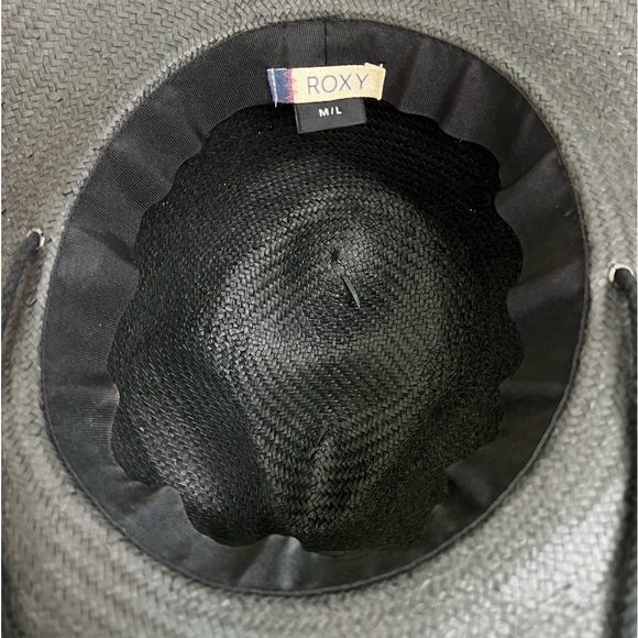 Set 3 Hat ‘Lifes A Beach’ Roxy Sonoma Black White Adjustable Woven Straw Summer - Picture 11 of 17